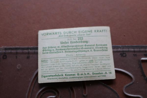 Sammelbild Unser Hindenburg  Nr. 233 Der Führer